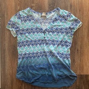 DONATED Lucky Brand Patterned Top Sz S